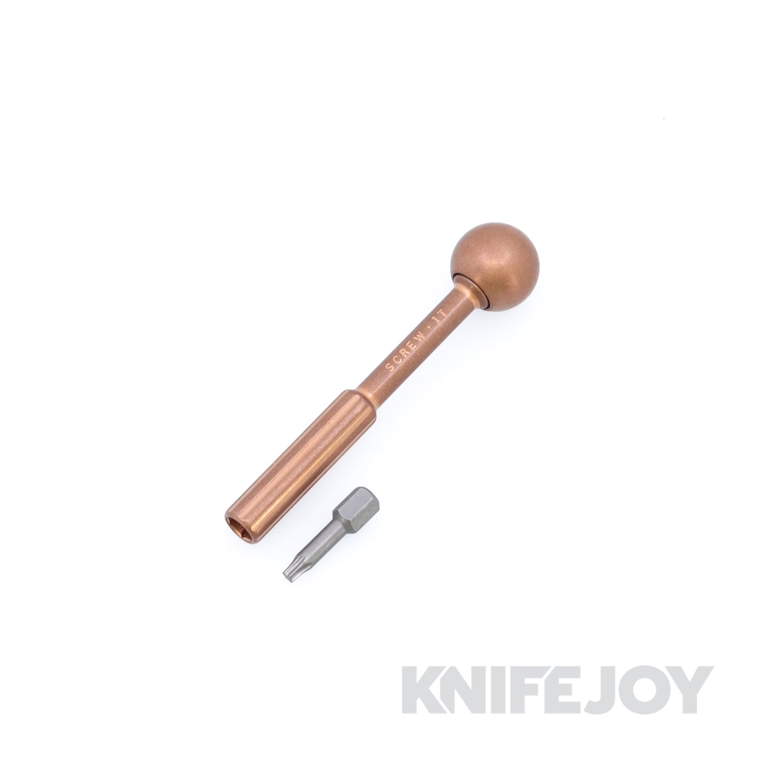 Fellhoelter Screw-It Tool Copper Straight Fluted Body with Smooth Copper Handle on Bearings