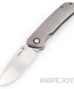 Enrique Pena Custom "La Sofia" Flipper Plain Satin Blade with Titanium Scales/ Mokuti Clip and Collar