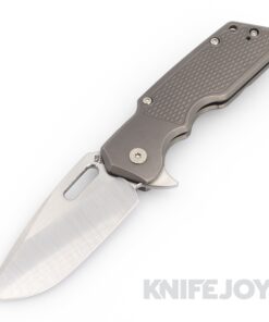 Attn2Detail Mercantile Knives Large MK1 Satin Magnacut Blade Drop Point Rising Grind with M16 "Inlay" Titanium Handle