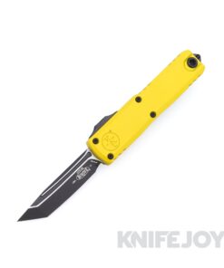 Microtech 12334-1YW UTX-85 Gen IV T/E - Yellow Handle - Black Blade