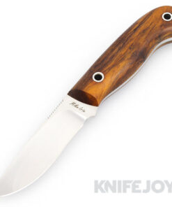 Mike Irie Custom Hand Ground Drop Point Blade with Wood Handles / Leather Sheath