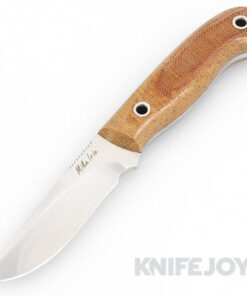 Mike Irie Custom Fixed Blade Compound Ground Spearpoint Blade with Micarta Handles / Leather Sheath