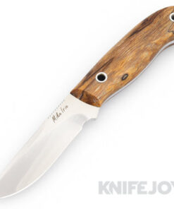 Mike Irie Custom Fixed Blade Compound Ground Blade with Wood Handles / Leather Sheath