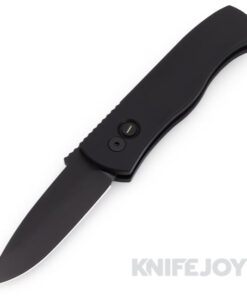 Pro-tech Knives Emerson Operator CQC7 Auto Black DLC CPM-20CV Spear Point Blade with Black Aluminum Handles