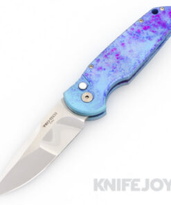 Pro-tech Knives Custom 2024 Tactical Response 3 Auto Folder Mike Irie Hand Ground Mirror Finish Blade with Solid "Jazz" Handle/ Pearl Button
