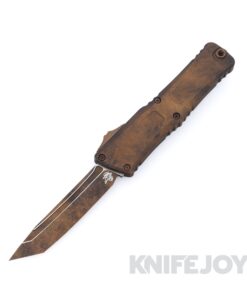 MICROTECH 1144-1PLOBS Combat Troodon III OTF Auto Tanto Edge Standard Blade with Plague Outbreak Aluminum Handles