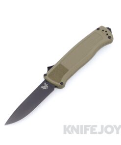 Benchmade 5371BK-01 Shootout OTF AUTO CPM-CruWear Black DLC Drop Point Blade, Ranger Green Grivory Handles