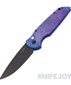 Pro-tech Knives Custom 2024 Tactical Response 3 Auto Folder DLC Black Blade with Solid "Jazz" Handle/ Pearl Button