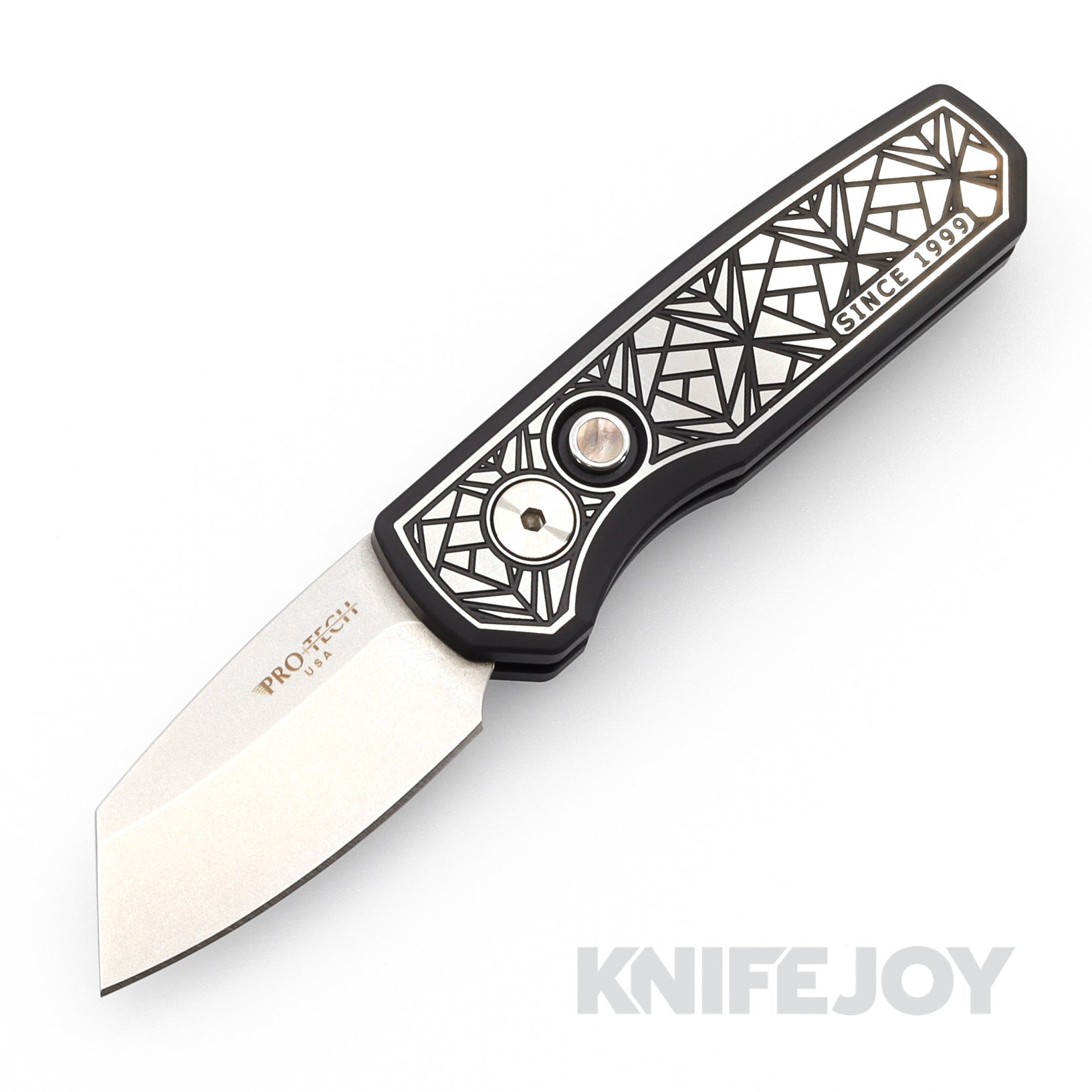 Pro-tech Knives PT-RUNT5.004-BSW-2024 Auto Pro-Tech Custom Reverse Tanto Runt 5 Automatic Knife Nexus Textured
