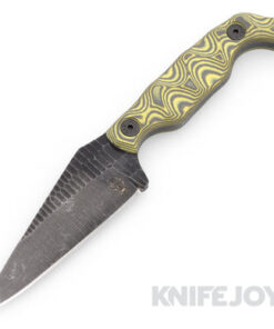 Stroup Knives Model Bravo 5 1095 High Carbon Steel Blade with Yellow/Black G10 Handle