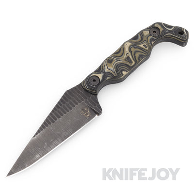Stroup Knives Model Bravo 5 1095 High Carbon Steel Blade with OD / Black G10 Handle