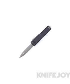 Microtech 11474-10AP UTX-70 Gen IV AUTO OTF Apocalyptic Double Edge Dagger Blade, Black Machined Aluminum Handles