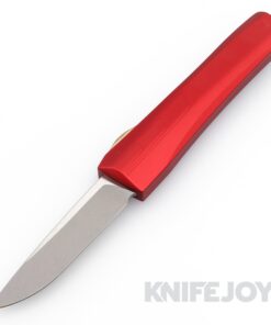 Core Edge 0331 Delta Red OTF Aluminum Chassis with S35VN Single-Edge Blade Blasted/ Satin Flats and Bronze Hardware
