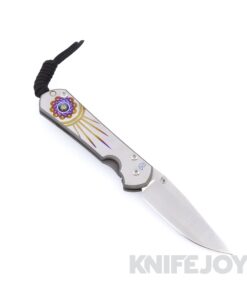 Chris Reeve Knives Small Sebenza 31 LEFT HAND Drop Point Magnacut Blade with Unique Graphic Pyrite Handles