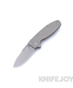 Demko Knives Shark-A-Tac Tumbled Magnacut Blade with Tumbled Titanium Smooth Handles