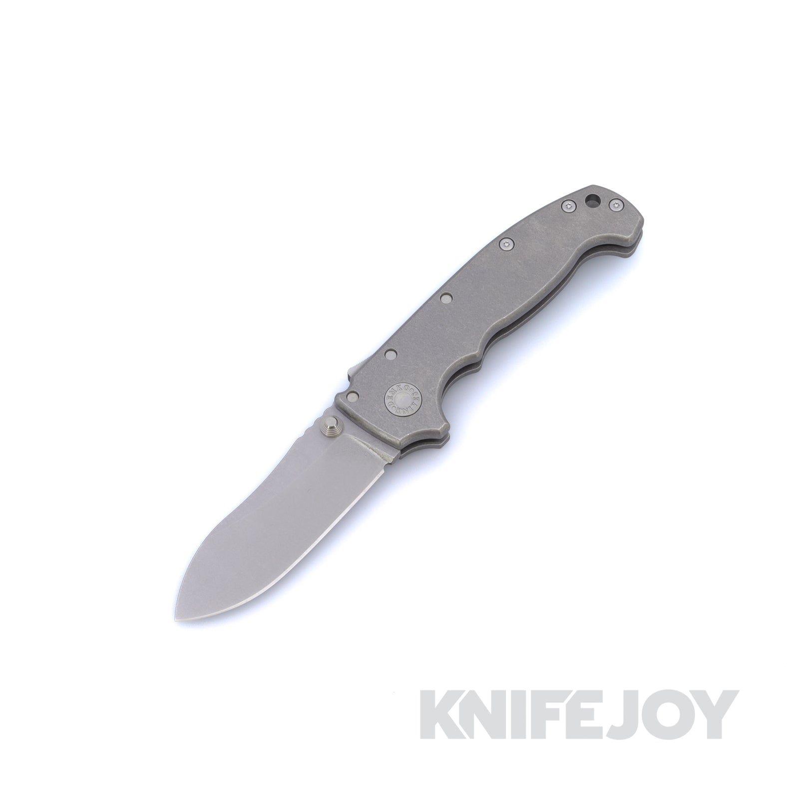 Demko Knives MGAD20 Magnacut Butcher Blade with Smooth Titanium Handles