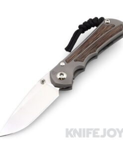 Chris Reeve Knives Small Inkosi Plain Drop Point Magnacut Blade with Glass Blasted Natural Canvas Micarta Titanium Handles