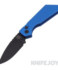 Pro-tech Knives PT203-Blue Pro-Strider PT+ Auto DLC Black Magnacut Blade with Solid Blue Handle/ Black Hardware