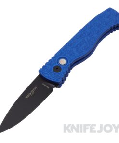 Pro-tech Knives Tactical Response 2 NEXUS Textured Blue Handle, DLC Magnacut Blade, Black Lip Pearl Button, Deep Carry Clip
