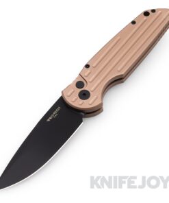 Pro-tech Knives PTTR-3BTFDE Auto Tactical Response 3 DLC Black Blade with FDE Grooved Aluminum Handle/ Black Hardware/ Black Clip