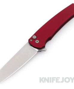 Pro-tech Knives PT5405-RED Malibu Flipper Stonewash Reverse Tanto Magnacut Blade with Red Textured Aluminum Handles