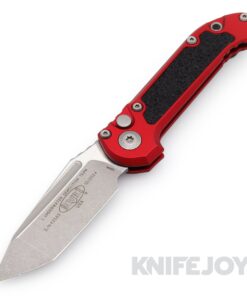 MICROTECH 1136-10APRD Auto L.U.D.T. GEN III Auto Tanto Edge Apocalyptic Standard Blade with Red Aluminum Handles