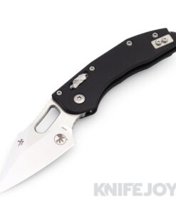 MICROTECH 169RL-10FLGTBK Borka Stitch RAM-LOK Folding Knife Single Edge Stonewash Standard Blade with Fluted Black G10 Handles