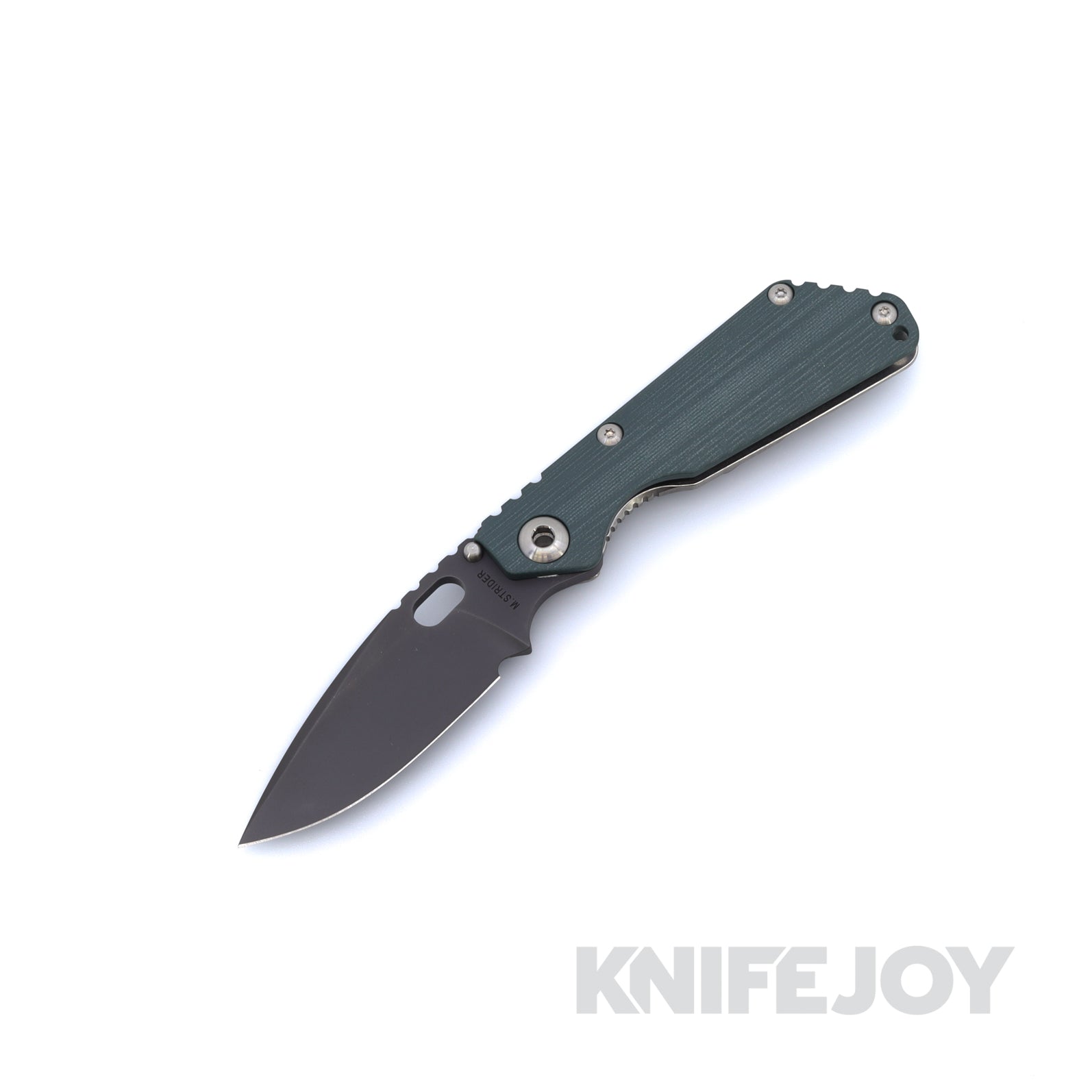 Mick Strider Custom Knives SnG Black 20CV Blade with CC Forest Green G10 Handle