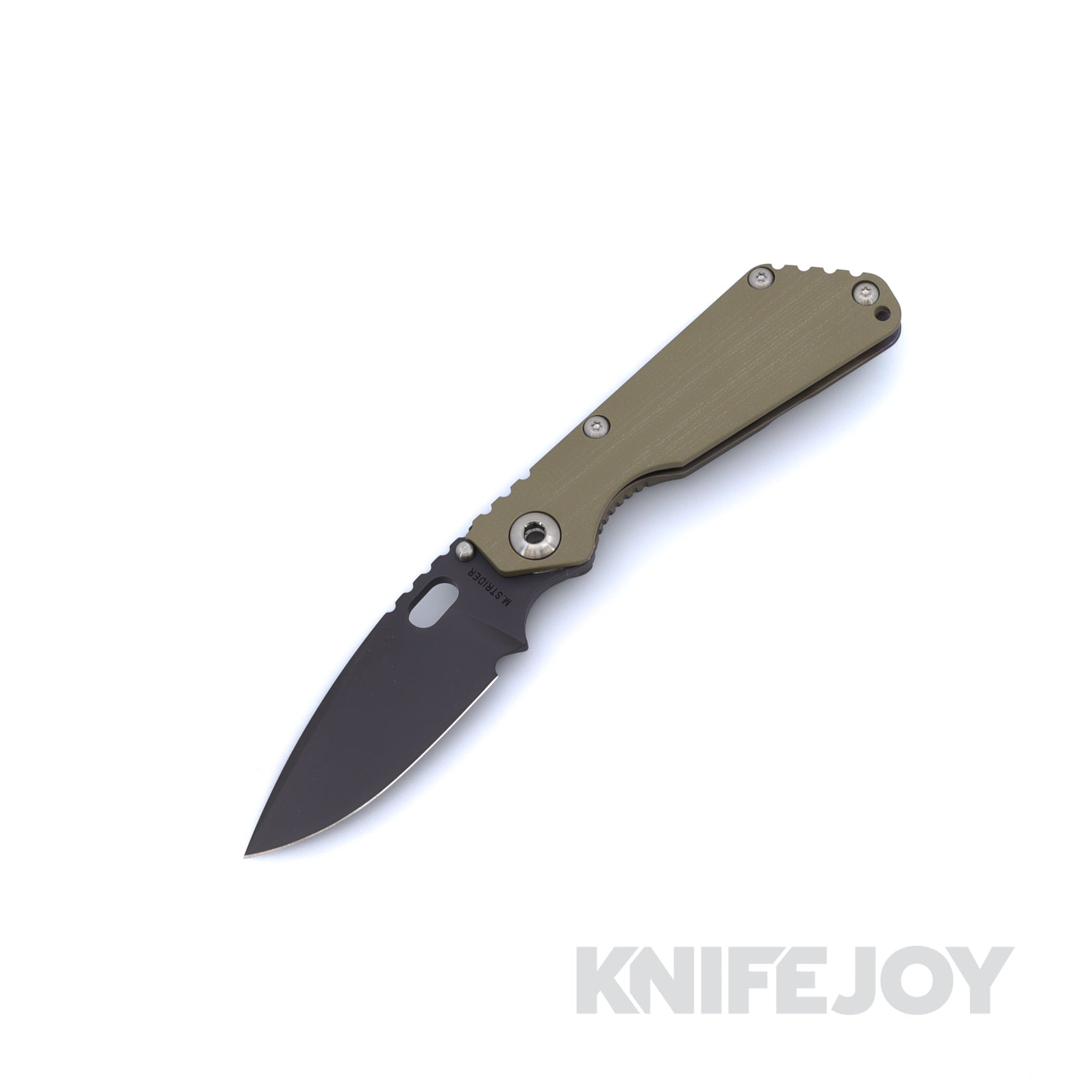 Mick Strider Custom Knives SnG Black PD#1 Blade with CC Ranger Green G10 Handle
