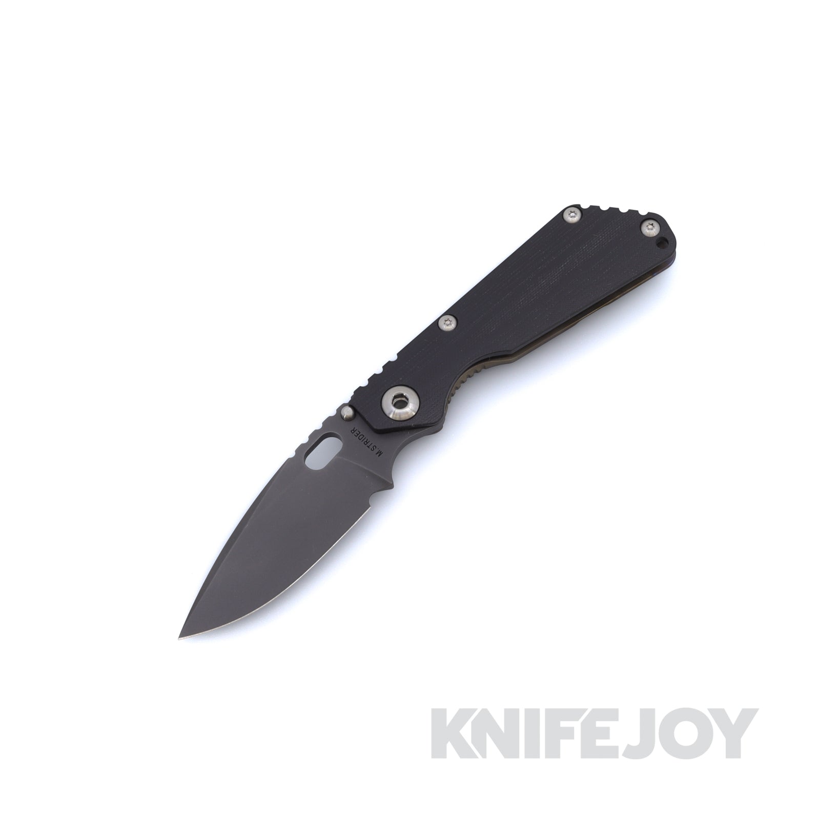 Mick Strider Custom Knives SnG Black 20CV Blade with CC Black G10 Handle