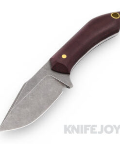 Boatright Bladeworks Custom Esker-S Fixed Blade CTS-BD1 Steel with Red Canvas Micarta Handles