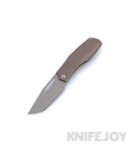 Prince Customs Protean Folder Knife 20CV Blade Tanto Grind with Ripple Machined Titanium Handle