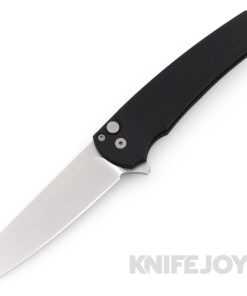 Pro-tech Knives PT5435 Malibu Flipper Stonewash Reverse Tanto Magnacut Blade with Black Dragonscale Aluminum Handles