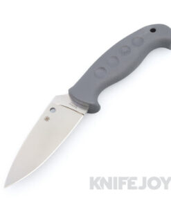 Spyderco FB05PGY Temperance Lightweight Sprint Run Fixed Blade Knife Cru-Wear Plain Blade with Gray FRN Handles