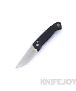 Pro-tech Knives BSA26.Brend.1 Auto Brend Classic Satin Drop Point 154CM Blade with Black Aluminum Handle