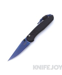 Pro-Tech x Peace Neighbor BSA26.Avalon.1 Avalon Sapphire Blue PVD Magnacut Blade with Solid Black Aluminum Handle