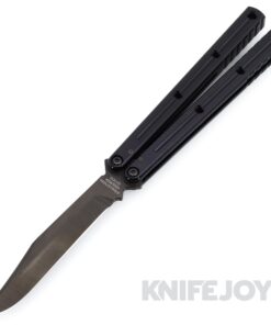 Squid Industries Knives Krake Raken Bowie Inked Black Knife Anodized Aluminum Handles and Hardware