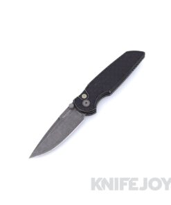 Pro-tech Knives BSA26.INT.1 Integrity Double Thumbstud Acidwashed Magnacut Blade with Battleworn Reptile Textured Black Handle