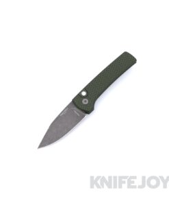 Pro-Tech x Chavez BSA26.Scapegoat.2 Scapegoat Compact Automatic Acidwashed MagnaMax Blade with Green Carbide Textured Aluminum Handle