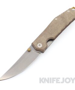 GiantMouse Knives ACE Clyde Elmax Stonewashed Blade with Natural Micarta Handles