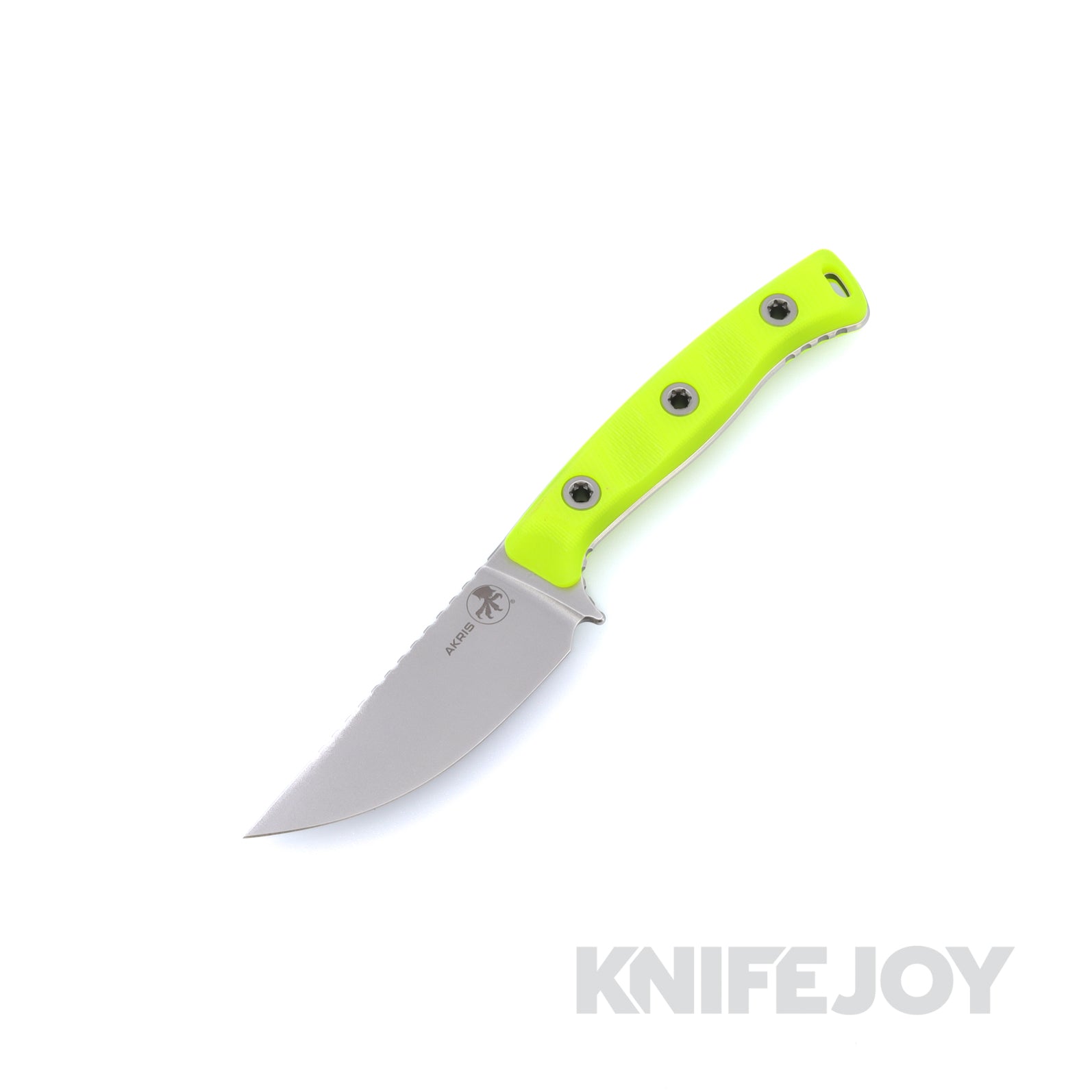 MICROTECH 95-10HV-1 Akris M390 Stonewash Fixed Blade with High-Visibility Yellow G10 Scales