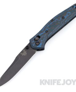 Benchmade Osborne 940BK-2404 Axis Lock Folder Reverse Tanto DLC Battlewash Plain Edge Blade with Fatcarbon Handles