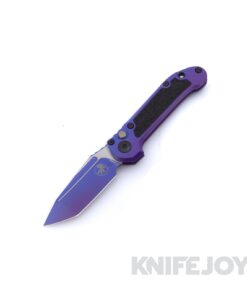 MICROTECH 1136-1 PUAUS-Z4 Signature Series L.U.D.T. GEN III Auto Tanto Edge Purple Aurora Cerakote Blade with Purple Aurora Aluminum Handles