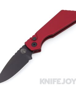 Pro-tech Knives PT203-Red Pro-Strider PT+ Auto DLC Black Magnacut Blade with Solid Red Handle/ Black Hardware
