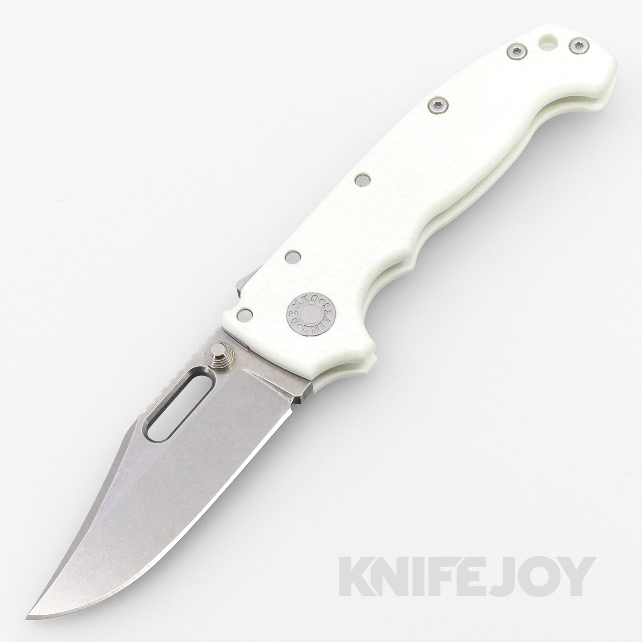 Demko Knives AD20 KnifeJoy Exclusive Bowie 20CV Blade with White G10 Handles