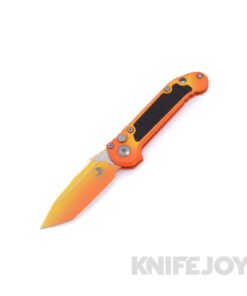 MICROTECH 1136-1 LPSUS Signature Series L.U.D.T. GEN III Auto Tanto Edge Sunrise Cerakote Blade with Sunrise Aluminum Handles and Low Polish Hardware