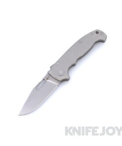 Demko Knives MGAD20I Slim Clip Point Nitro-X7 Blade with Machine Textured Titanium Handle