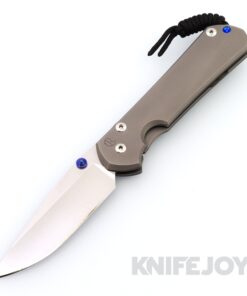 Chris Reeve Knives Large Sebenza 31 Drop Point Magnacut Blade with Plain Glass Blasted Titanium Handles
