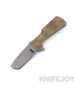 RichMade Knives Medium Fat Bastard Folder 154CM Blade Steel with Brass Scale and Titanium Liner Lock