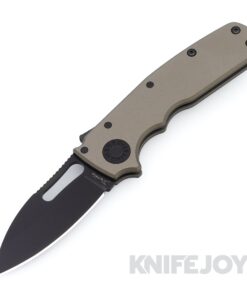 Demko Knives SC-20CVDLC-ANOALUMOD-SS Shark Cub Stealth 20CV DLC Slicer Shark Blade with OD Anodized Aluminum Handles